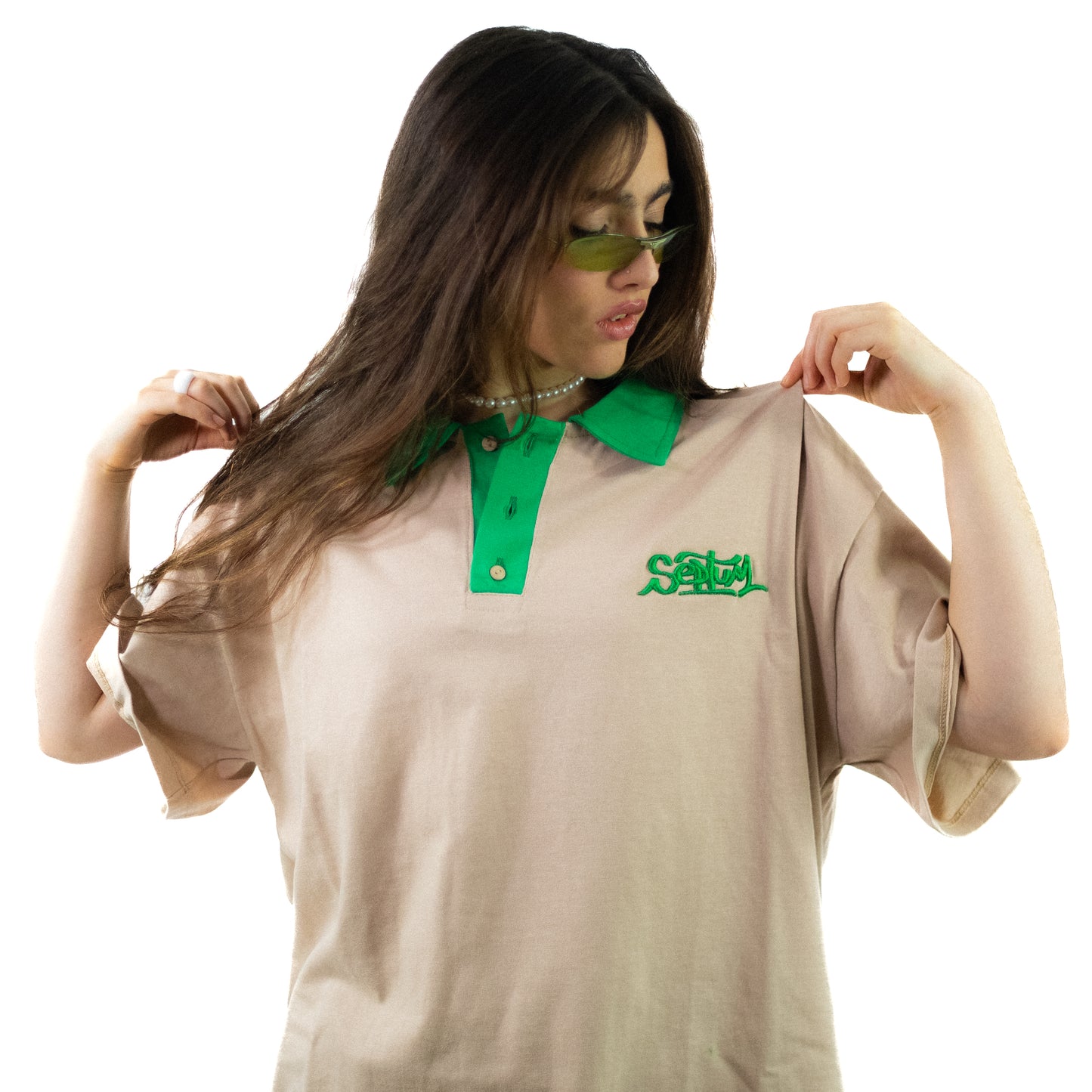 REMERA POLO TAG BEIGE